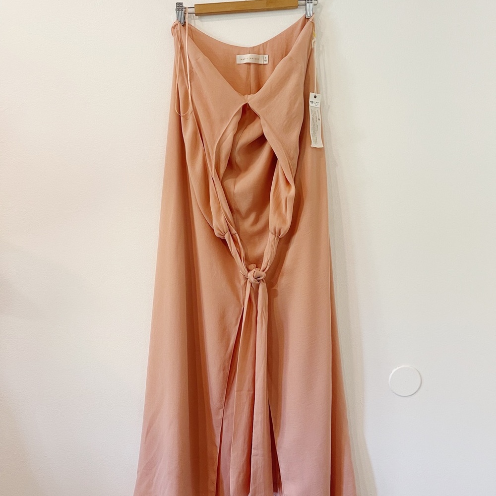 Happy Nature blush pink halter dress